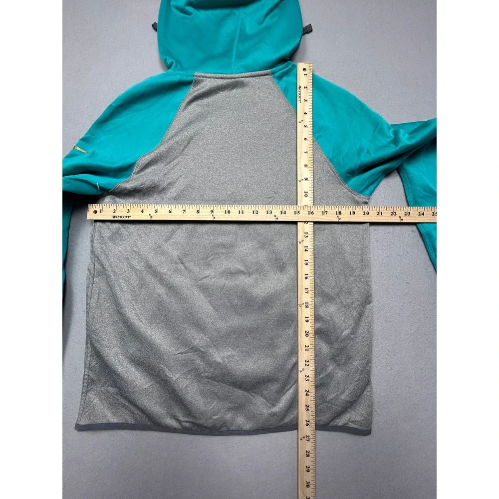 Nike Miami Dolphins Hoodie Polyester Gray Teal Medium Mens